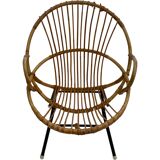 Rattan chair by Dirk van Sliedregt Rohe Noordwolde 1960 in the Netherlands