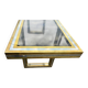 Large brass and glass console by Roméo Rega Italy circa 1970 - L