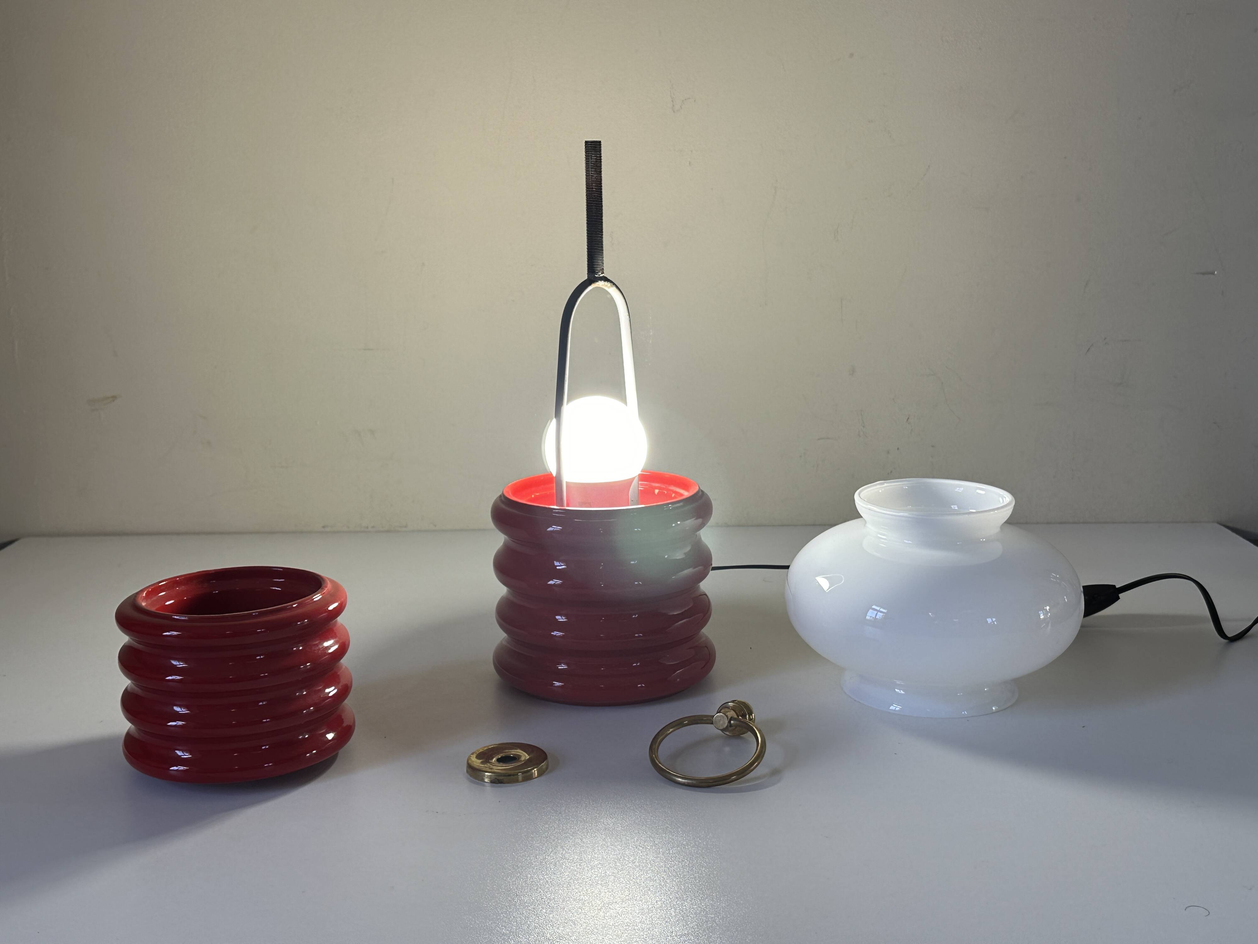 Vintage 70s ceramic design lantern lamp