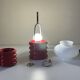 Vintage 70s ceramic design lantern lamp