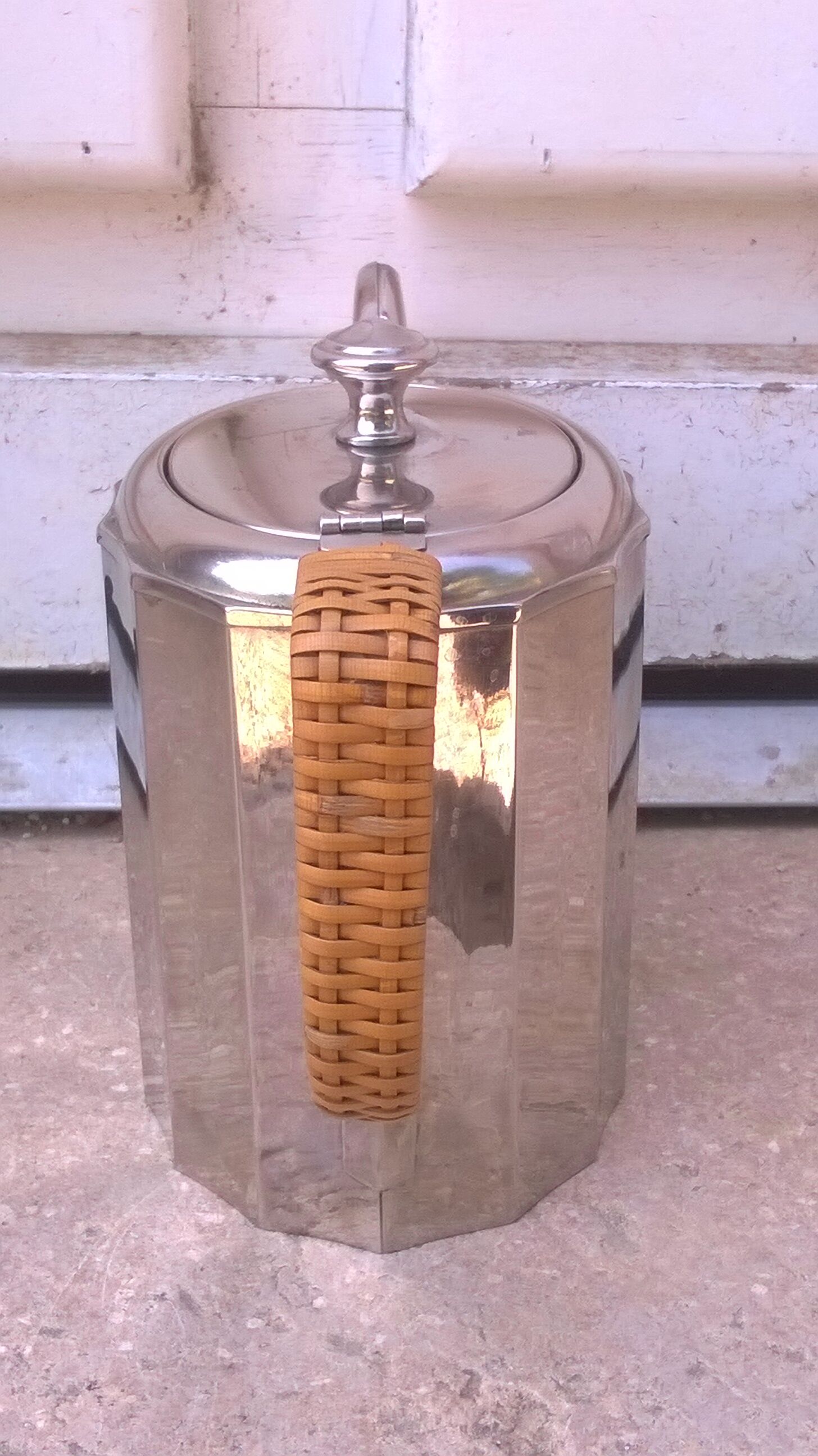 Silver metal teapot WMF year 1960