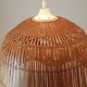 Suspension en rotin vintage forme tulipe