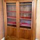Louis XVI style solid wood display cabinet