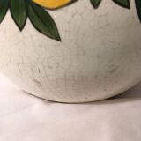 Art deco ball vase in cracked earthenware