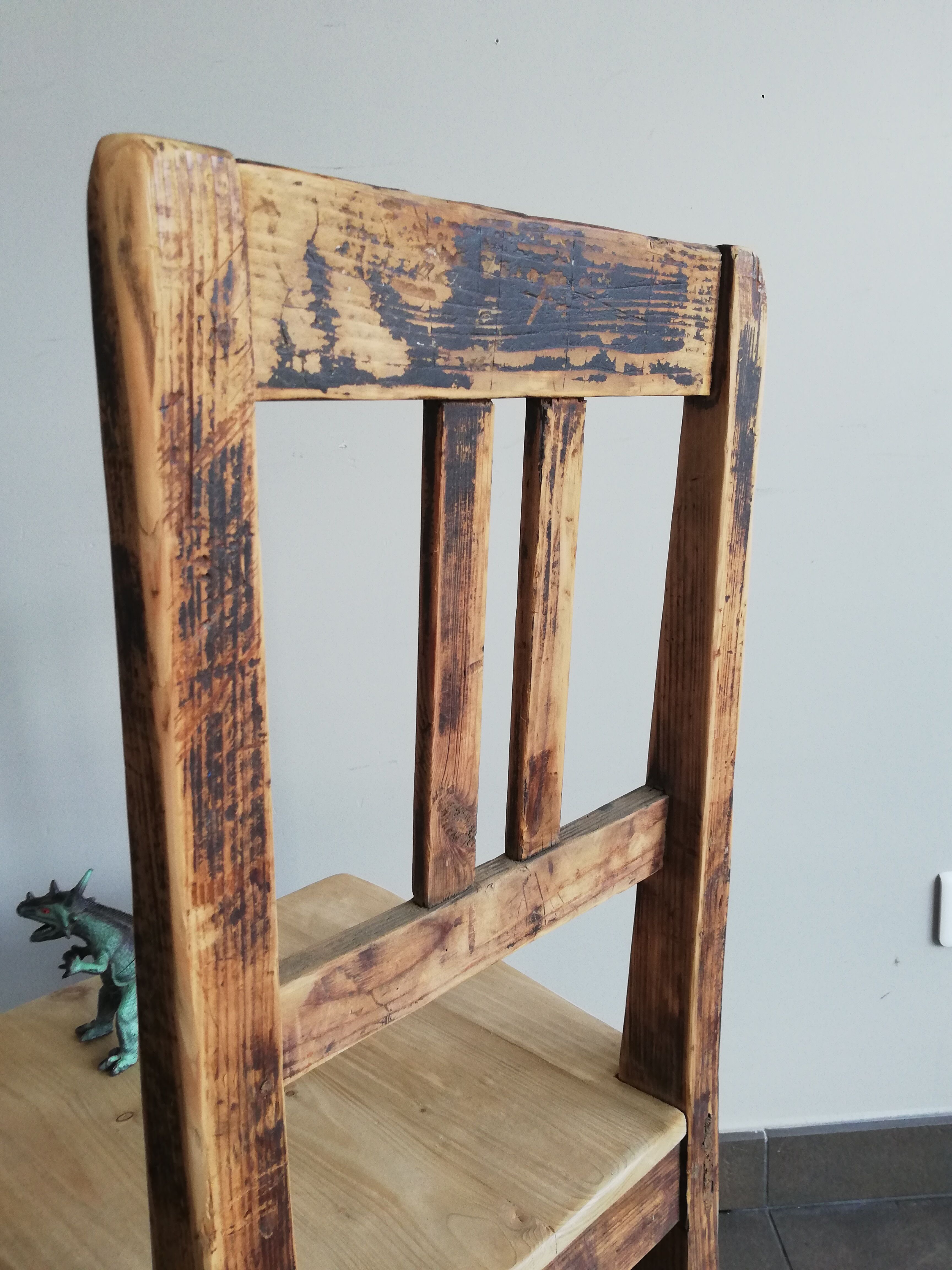 Chaise vintage en bois, années 50