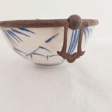 Asian bowl with metal frame imitating bamboo