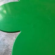 Wood and metal Tomotom table in green by Bernard Holdaway, 1960