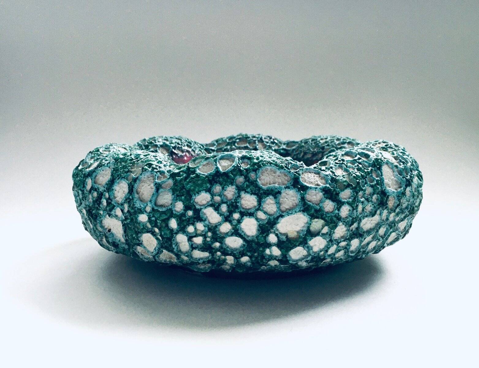 Mid-Century Italian Modern Art Pottery Bowl with Ocean Coral Structure, 1960s