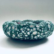 Mid-Century Italian Modern Art Pottery Bowl with Ocean Coral Structure, 1960s