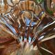 pair of Art Deco iridescent glass candle holders