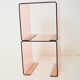Pair of pink side tables, designed by Roche Bobois, 1970s.