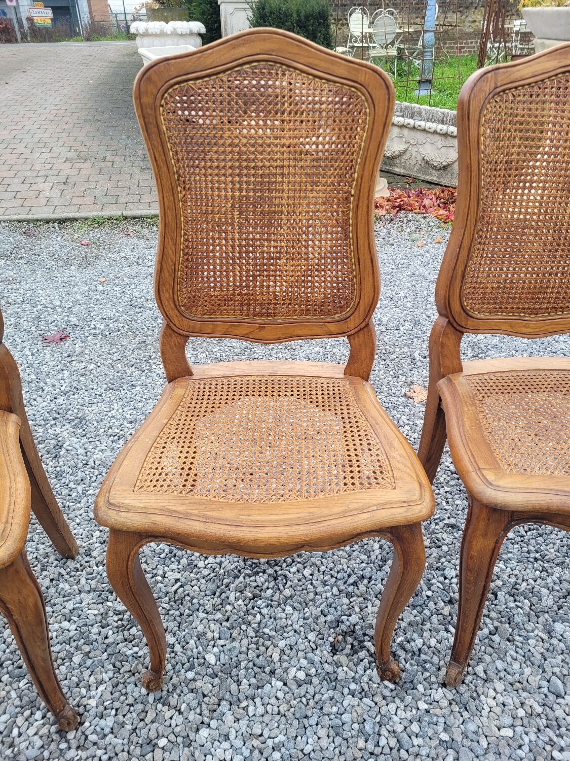 4 Louis XV style chairs cannée