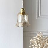 Amber “bell” pendant light
