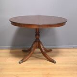 English Style Mahogany Extendable Pedestal Table - 1960