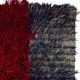 Vintage Hand-Knotted Tulu Rug with Green, Red and Navy Blue Color. 100% Mohair Wool