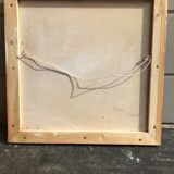 Table oil on wood roses signed Perret