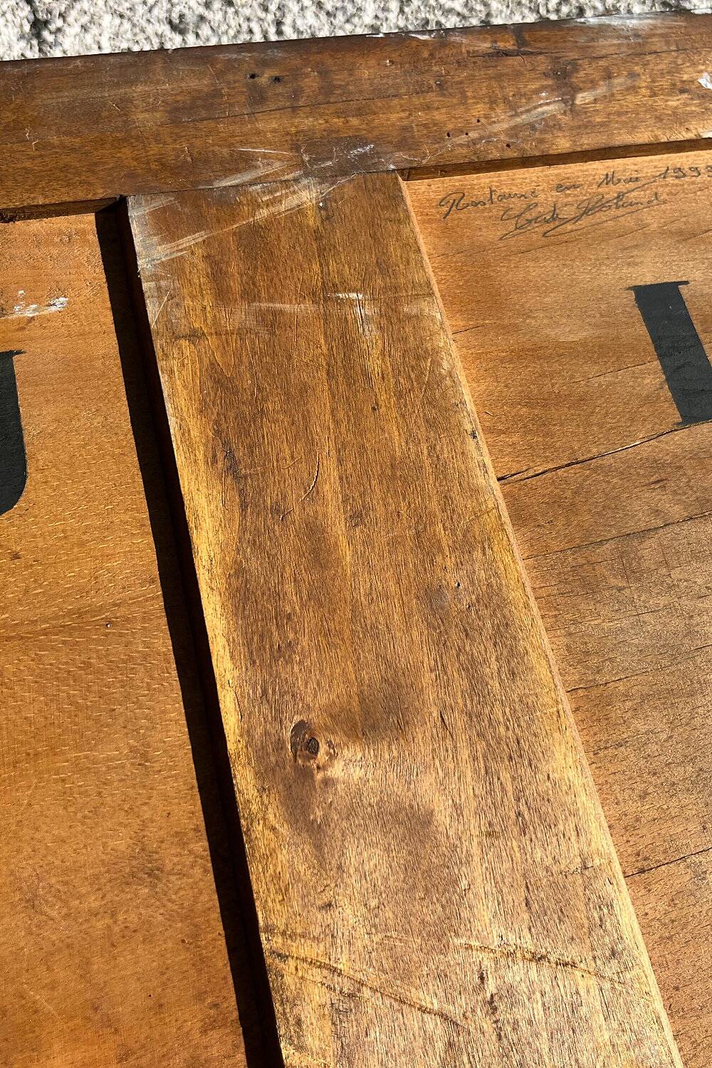 Antique chest of drawers with a grey marble top.