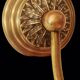 Pair of Napoleon III style brass and opaline wall lights