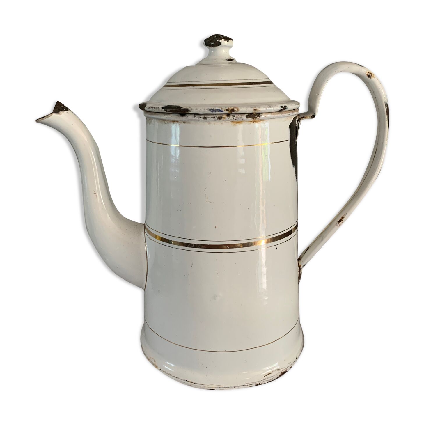 Old enamelled sheet coffee maker