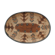 Braided ethnic oval basket