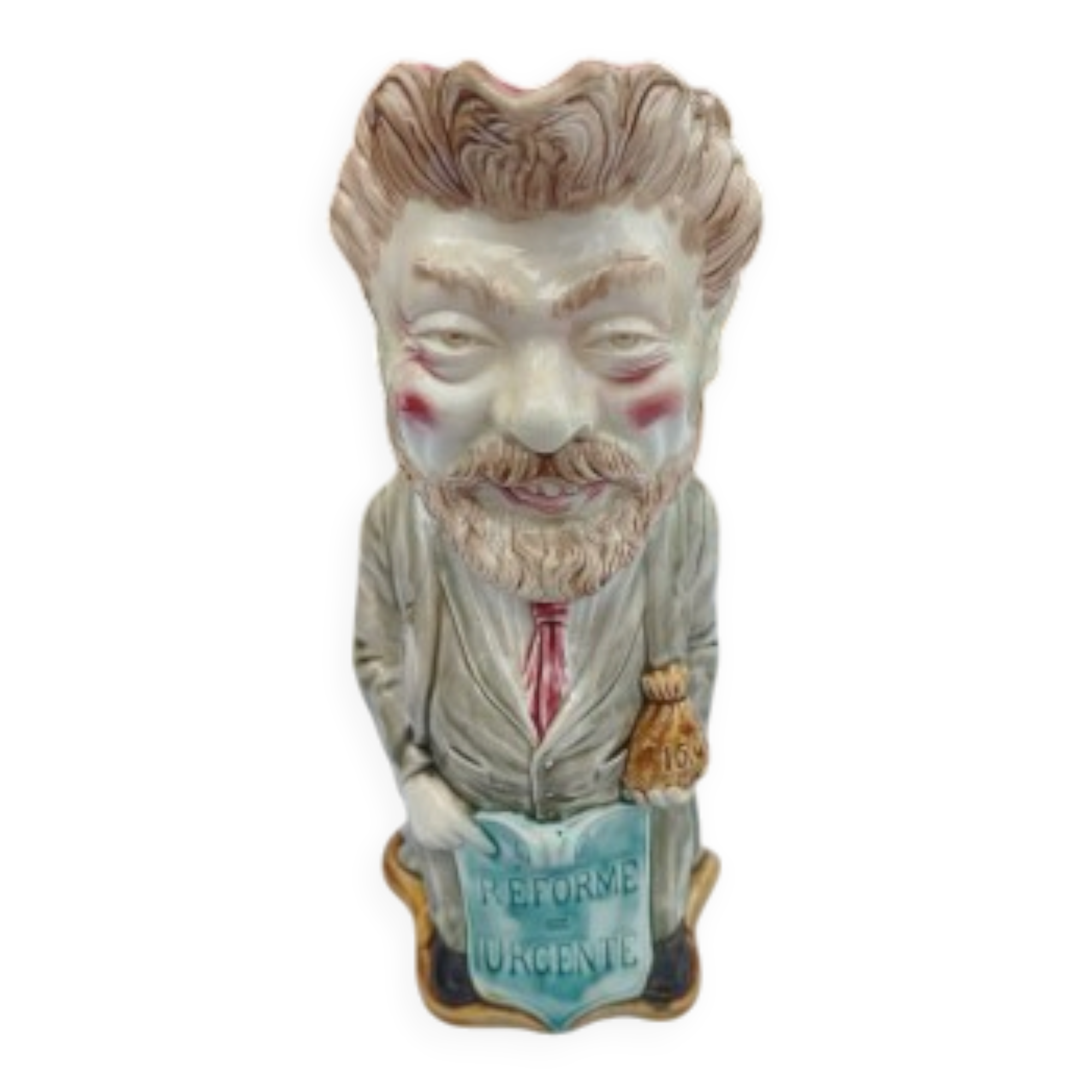 Onnaing barbotine jug "Camille Pelletan"