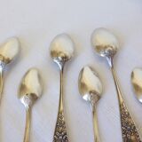 3 small spoons + 3 vintage silver-plated mocha spoons