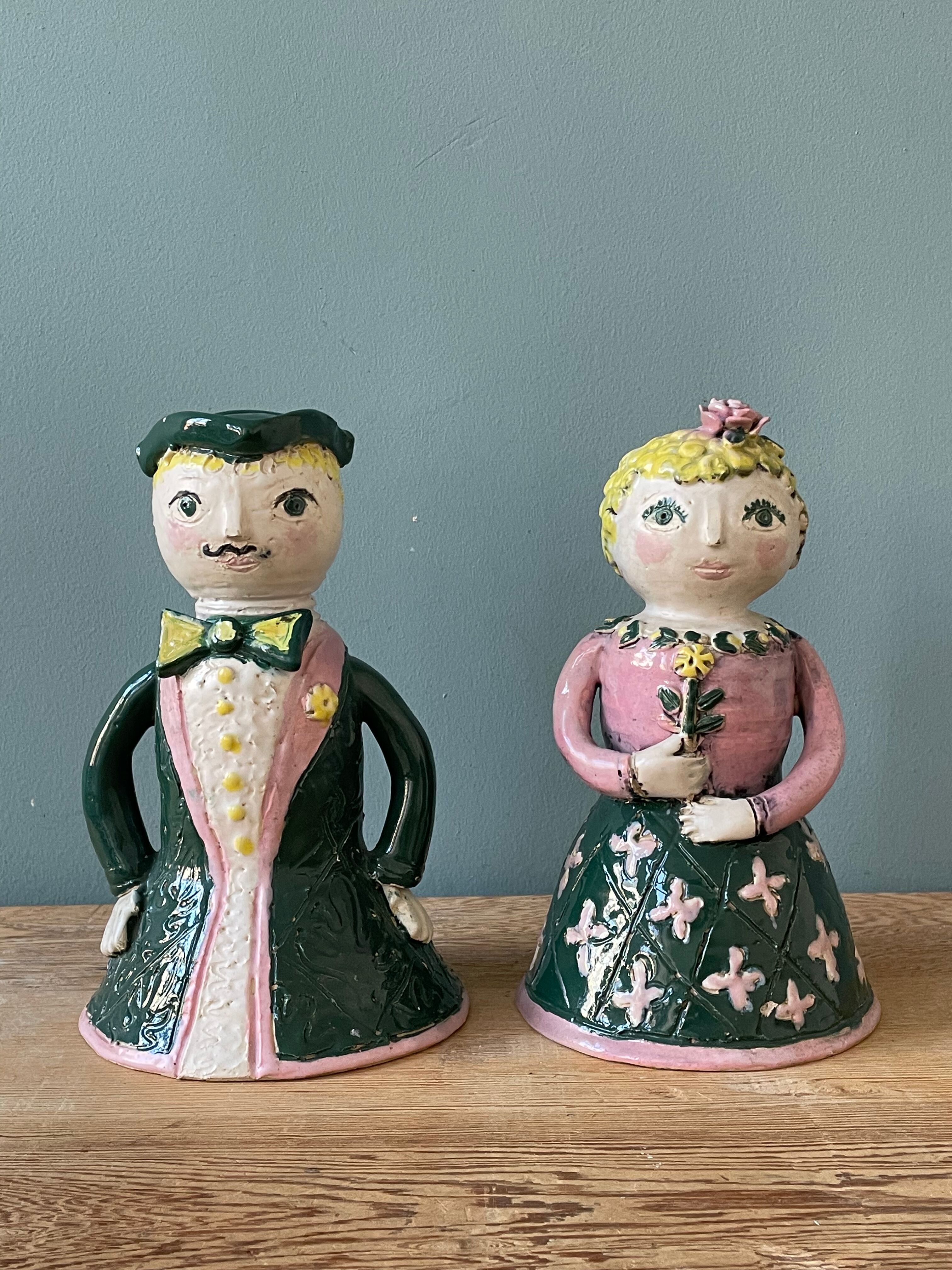 Pair of earthenware sconces signed Borderie - Szekely