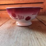 Bol céramique style Digoin décor bordeaux dpmc 0923234