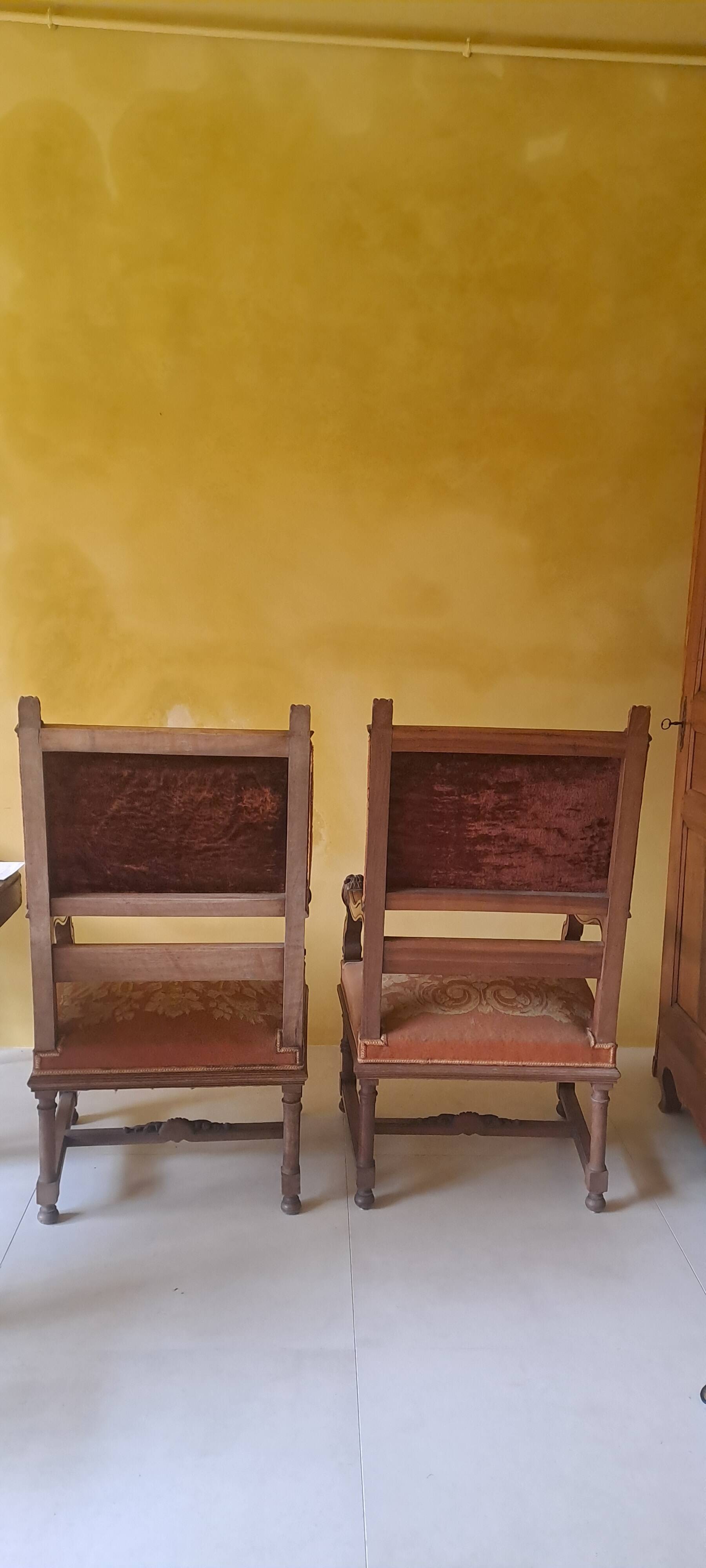 Antique lion head armchair