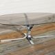 Table basse chrome et verre Dad