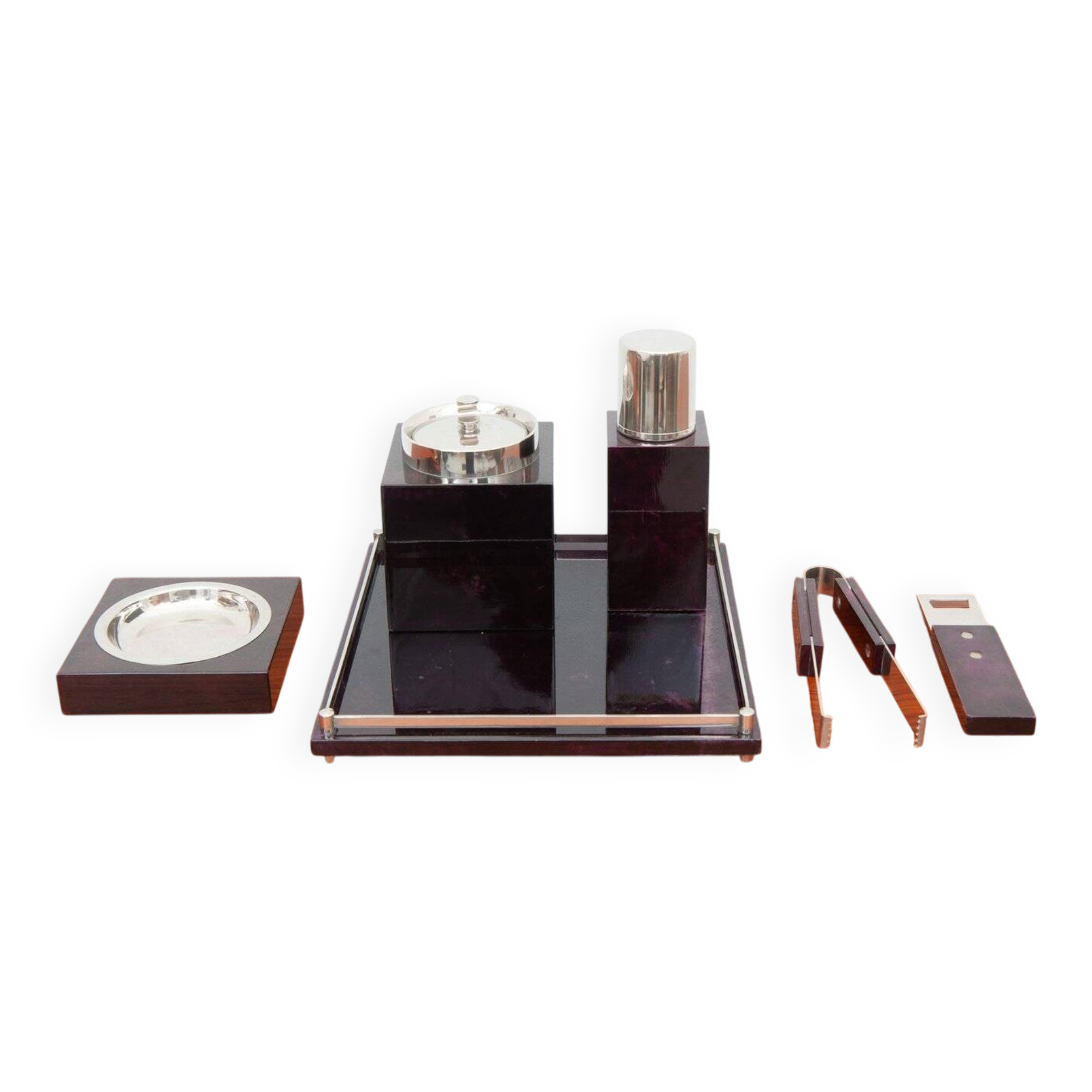Cocktail bar set by Aldo Tura, 1950s