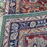 Large emerald Tabriz Persian rug 520x350 cm