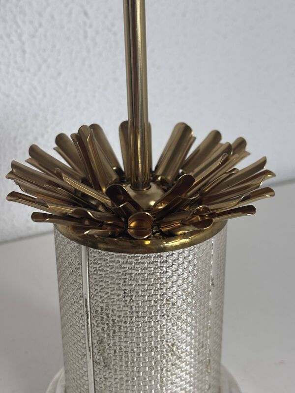 Porte-cigarettes vintage 1960 distributeur argenté et doré boîte - 15 x 10
