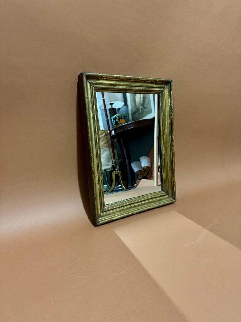 old gold leaf wood mirror