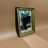 miroir ancien feuille d or bois
