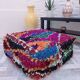Handmade Berber pouf in wool 60 X 60 X 20 CM