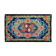 Rug with floral design on a blue background made by hand in Romania