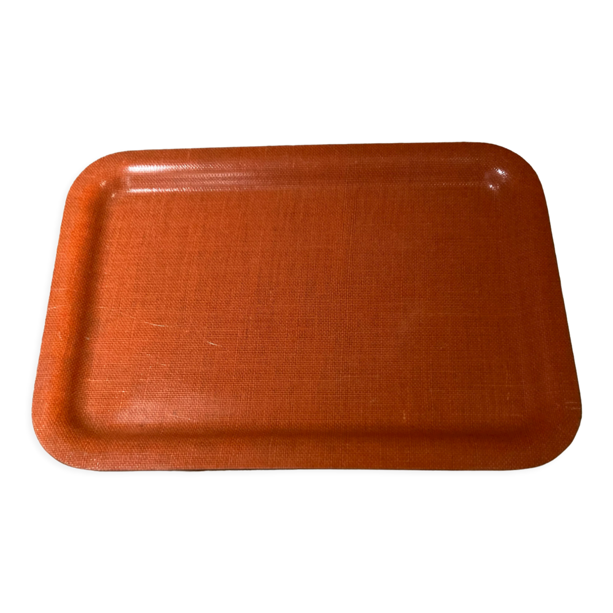 Produit Pop up Noel 22 Plateau 1970 en résine et jute orange