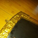 Painted wooden art deco mirror 33 X 51 cm