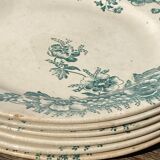 6 Flat plates iron earth by Bertrand Bordeaux / model Anémones