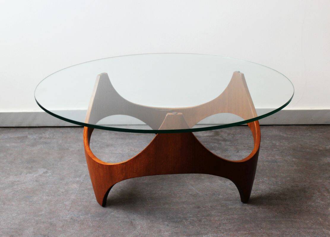 Modernist Coffee Table attributed to HP Glass, USA, 1960s
