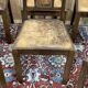 Series of 6 Art Deco chairs in mahogany and leather from the 1930s