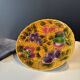 Sarreguemines dish in slip – fruit and foliage decoration