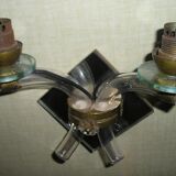 Pair of 1960/70 wall lights with 2 arms in murano glass