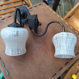 pair of nice glass wall lights