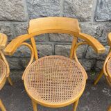 Set of 4 caned chairs