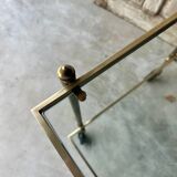 Vintage brass rolling bar cart