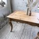 Farm table cherry wood with curved legs, 19th century.