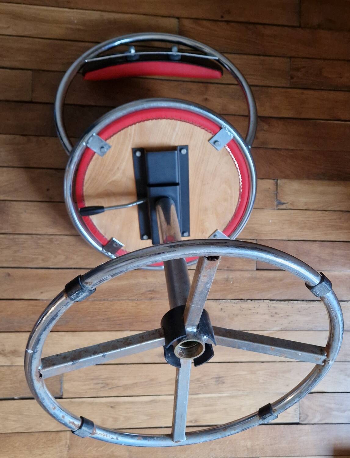 Vintage 70s Art Deco Jazz Style Stool Seat