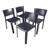Chaises en cuir Fasem S91 Giancarlo Vegni